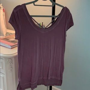 Washes burgundy T-Short w front cross
